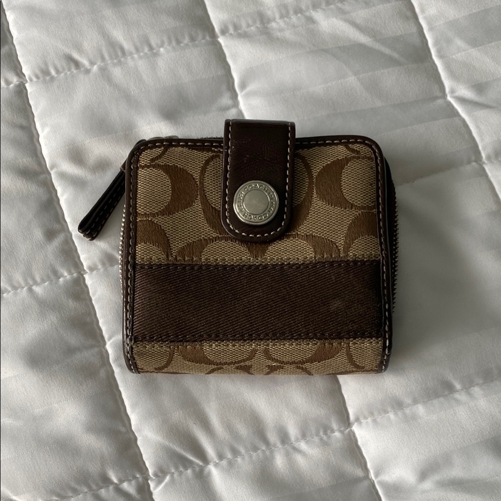 Coach Brown and Tan Wallet